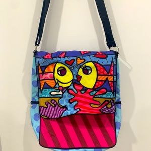 Romero Britto Kissing Fish Laptop/School Bag (PREOWNED)